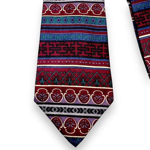 XMI for Harolds Mens Silk Dress Tie Made in USA Geometric Design 58" 3.75" - Picture 5 of 10
